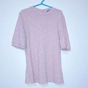 Pink business casual shirt, size large